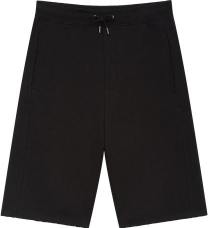 EP344-BL3 - Raw Hem Sweat Shorts - Black