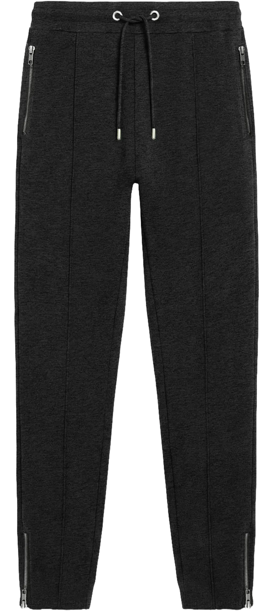 EP345-BLHE5 - Sweatpants with Zips - Black Heather
