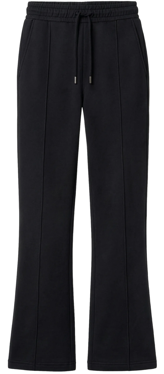 EP347-BL1 - Women's Flared Leg Sweatpants - Black