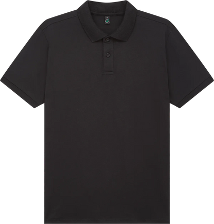 EP39-BL3 - Earth Positive® Jersey Polo Shirt - Black