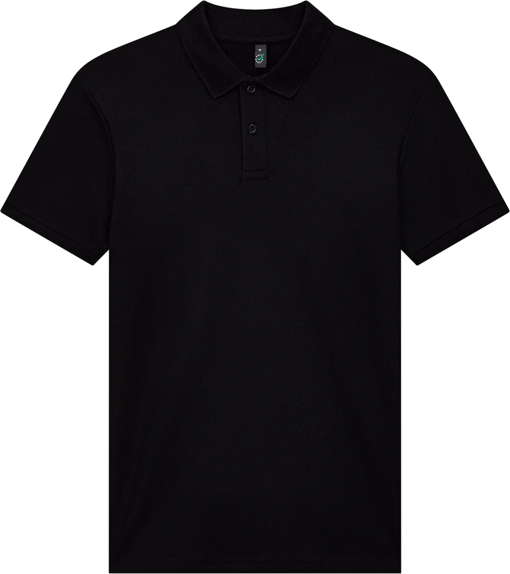 EP40-BL6 - Piqué Polo Shirt - Black
