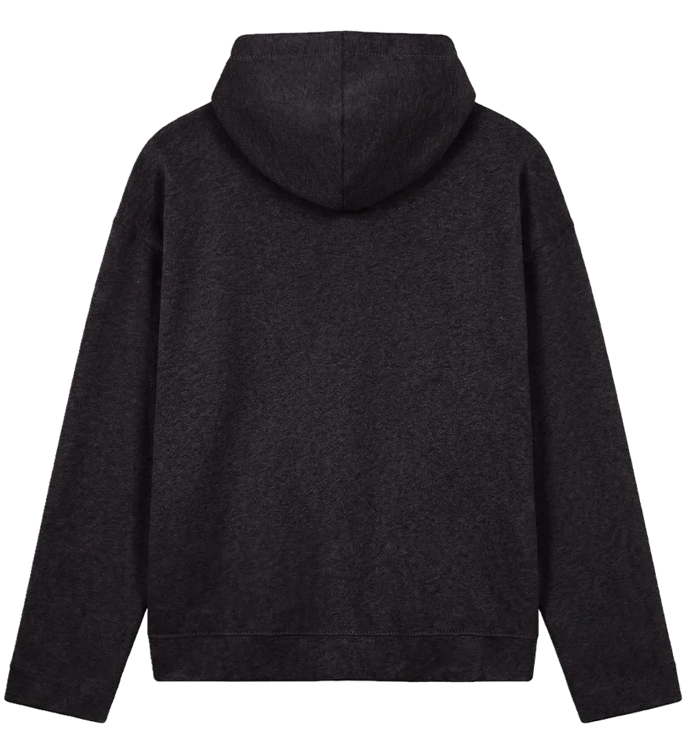 EP400-BLHE00 - Women's V-Neck Hoodie - Black Heather
