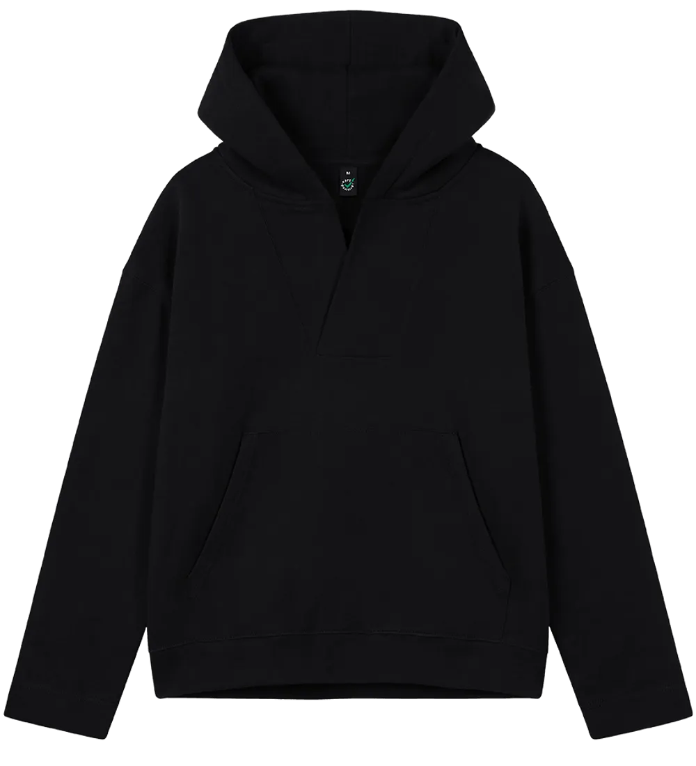EP400-BL4 - Women's V-Neck Hoodie - Black