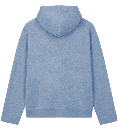 EP400-LBHE5 - Women's V-Neck Hoodie - Light Blue Heather