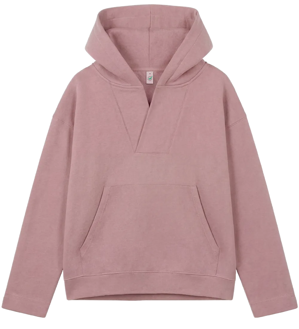 EP400-PR0 - Women's V-Neck Hoodie - Miami Pink