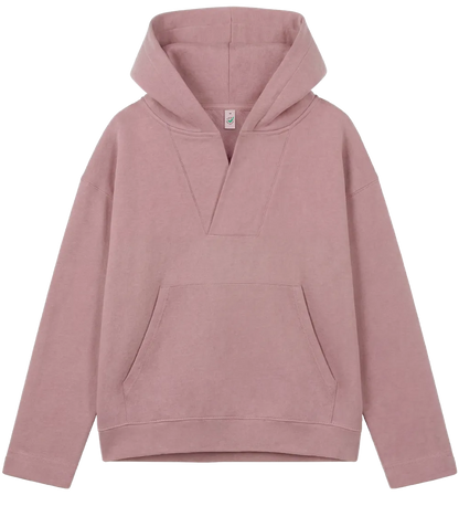 EP400-PR0 - Women's V-Neck Hoodie - Miami Pink