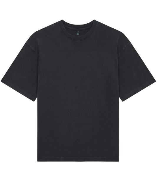 EP50-SBL6 - Heavy Boxy T-shirt - Stone Washed Black