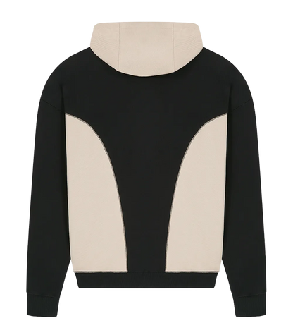 EP550-BLFA1 - Colour Panelled Hoodie - Black/Fawn