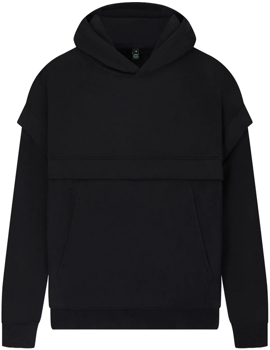 EP552-SUBL1 - Storm Flap Hoodie - Sueded Black