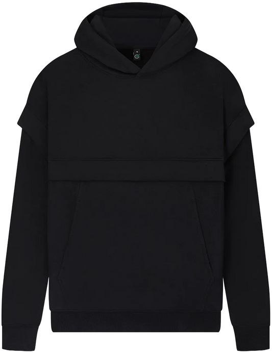 EP552-SUBL4 - Storm Flap Hoodie - Sueded Black