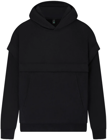EP552-SUBL3 - Storm Flap Hoodie - Sueded Black