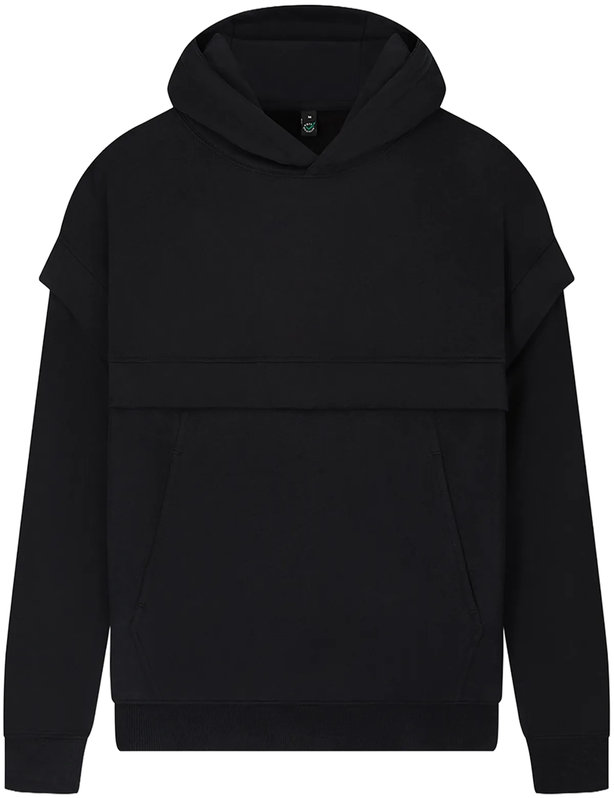 EP552-SUBL2 - Storm Flap Hoodie - Sueded Black
