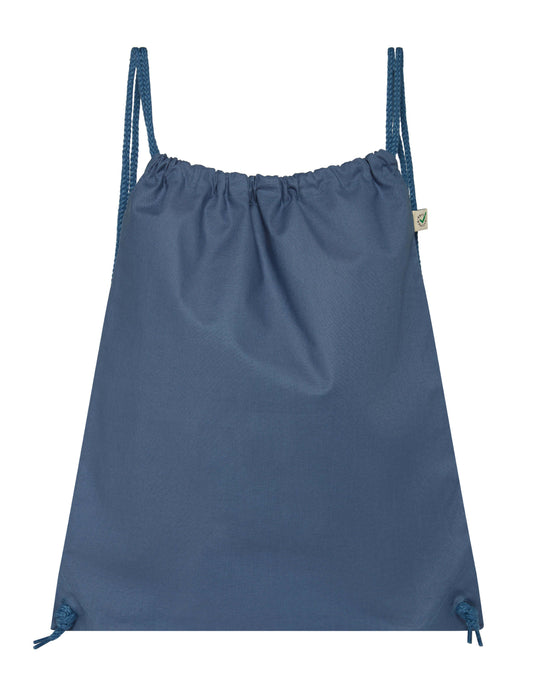 Earth Positive® Drawstring Bag - Faded Denim - One Size
