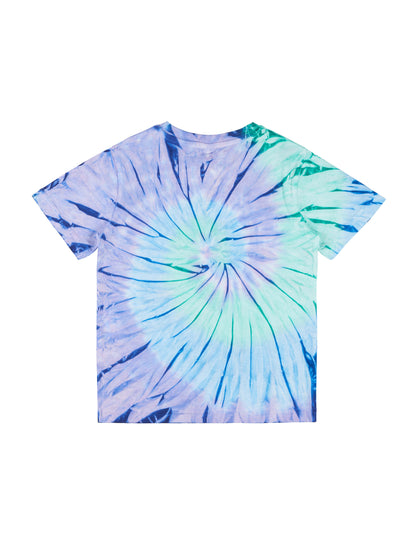 Earth Positive® Children's T-shirt - Tie Dye Blue Green - 3-4 Yrs / 98-104 cm