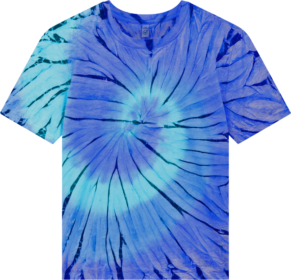 EPJ01-TDBG3 - Children's T-shirt - Tie Dye Blue Green