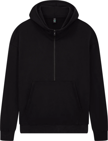 EPJ304-SUBL3 - Earth Positive® Children's Half Zip Hoodie - Sueded Black
