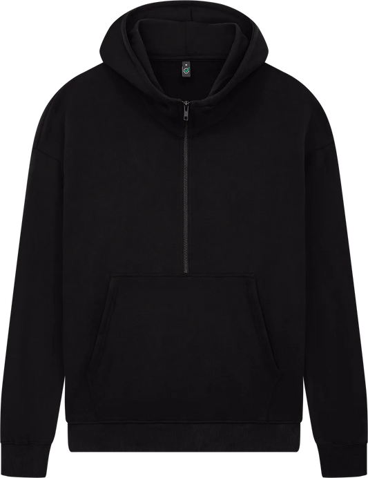 EPJ304-SUBL4 - Children's Half Zip Hoodie - Sueded Black