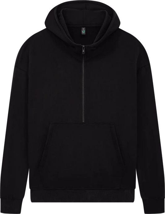EPJ304-SUBL4 - Children's Half Zip Hoodie - Sueded Black