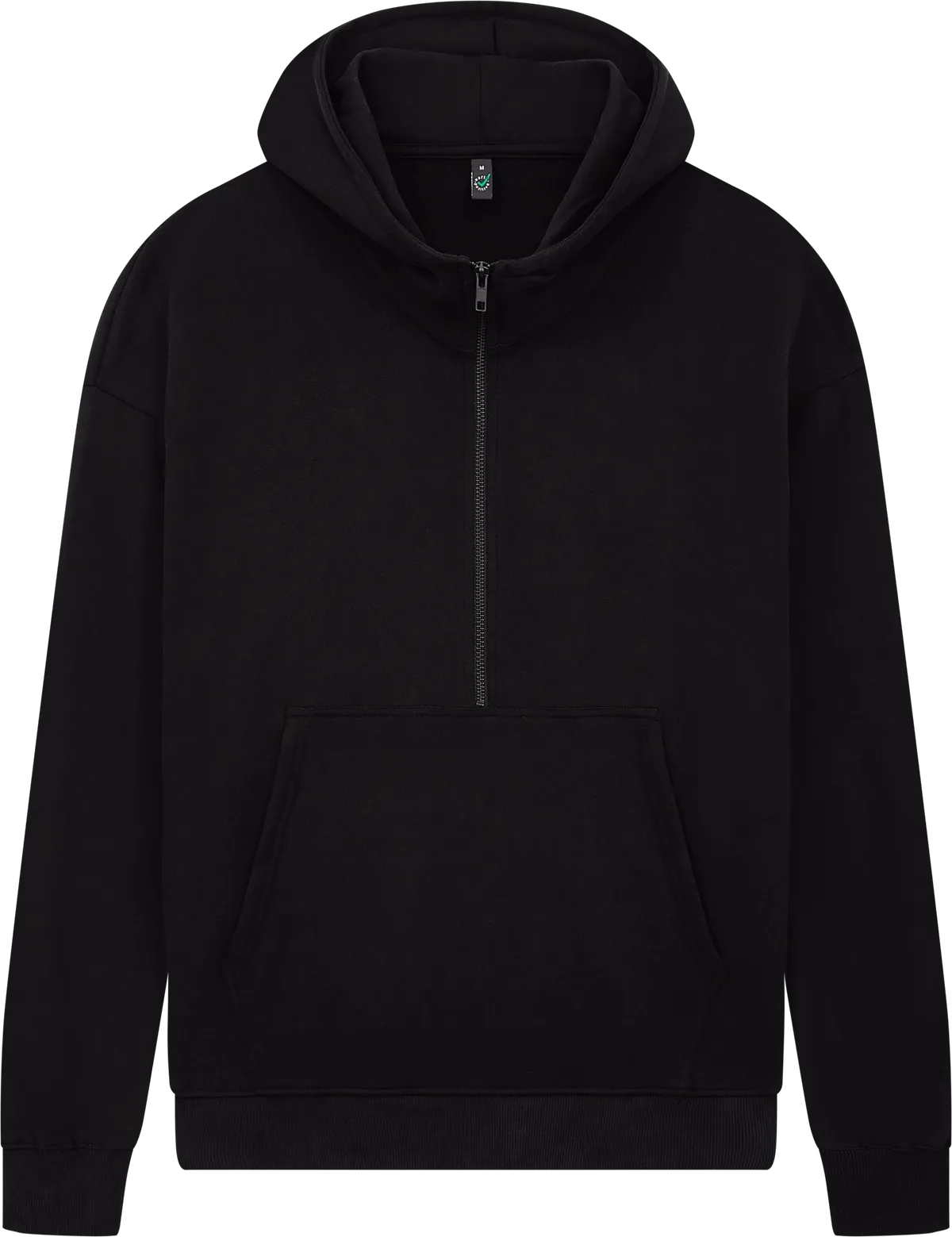 EPJ304-SUBL5 - Earth Positive® Children's Half Zip Hoodie - Sueded Black